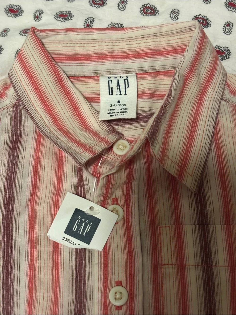 Vintage Baby Gap Button Down 100% Cotton